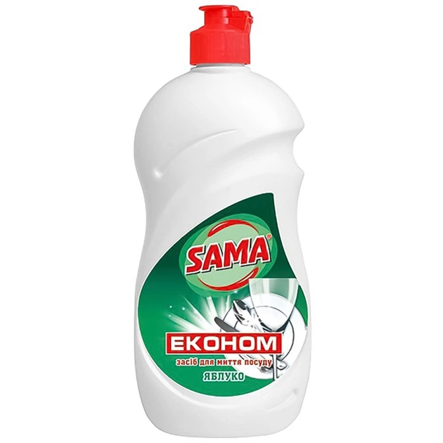 Засіб для ручного миття посуду Sama Яблуко 500 г (4820270630068) - изображение 1