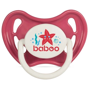 Пустушка Baboo латексна, червона, Sea Life, 6+ міс (5-041) зображення 1