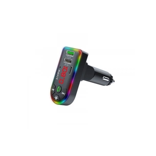 FM модулятор Havit HV-FM813BT 2USB+USB-C RGB Black (HV-FM813BT Black) зображення 1