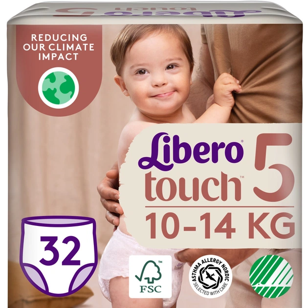 Підгузки Libero Touch Pants Розмір 5 (10-14 кг) 32 шт (7322541739571) - зображення 1