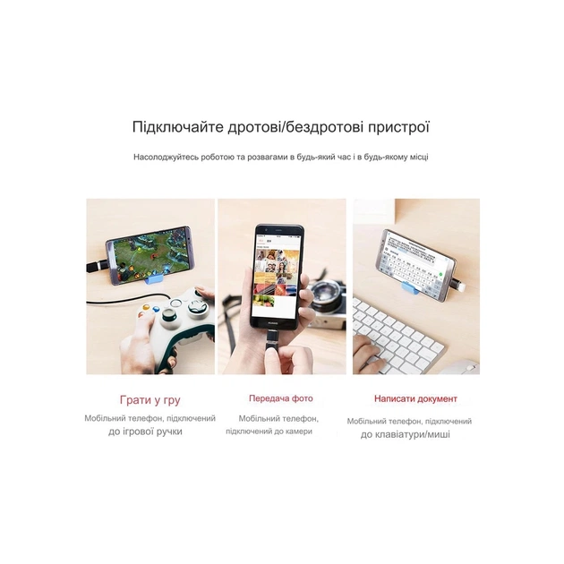 Перехідник USB-C Female to USB-A Male OTG Dynamode (DM-AD-USB-CA) - picture 9