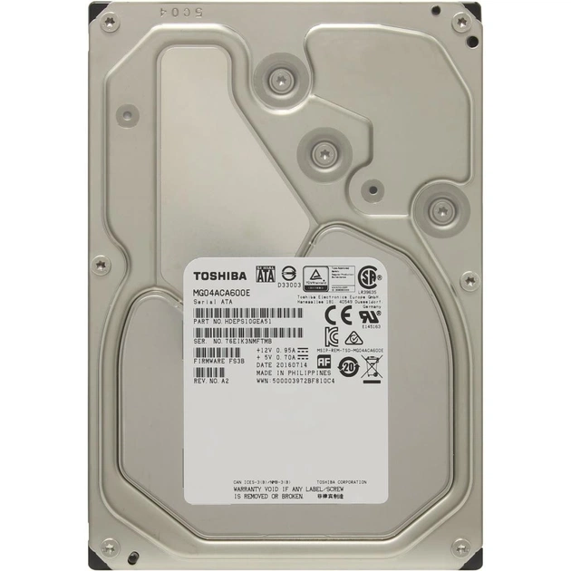 Жорсткий диск 3.5" 6TB Toshiba (MG04ACA600E) - изображение 1