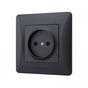 Розетка Videx BINERA 1ая черн (VF-BNSK1-BG) - зменшене зображення 2