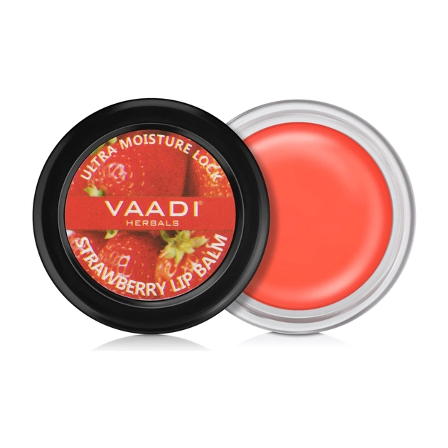 Бальзам для губ Vaadi Herbals Strawberry Lip Balm З полуницею 6 г (8906049910596) - изображение 1