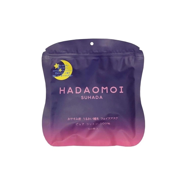 Маска для обличчя Kor Japan Hadaomoi Night Face Mask Зволожувальна нічна Тканинна 30 шт (4571365222032) - зображення 1