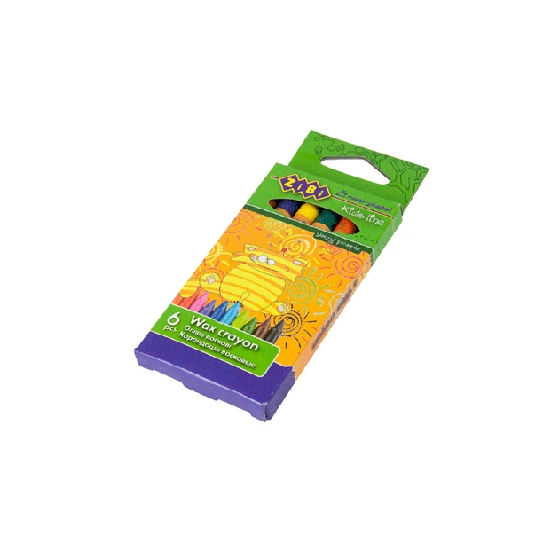 Олівці кольорові ZiBi Kids line воскові, 6 кольорів (ZB.2480) - picture 2