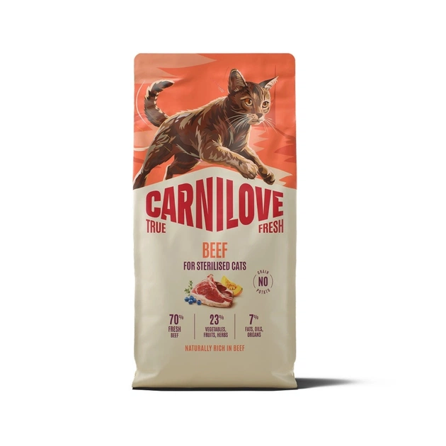 Сухой корм для кошек Carnilove True Fresh Beef Sterilised 6 кг (8595602582181) - изображение 1