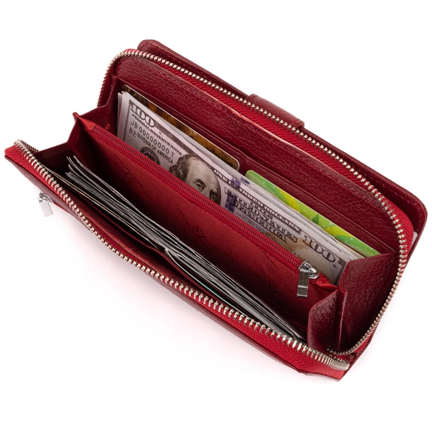 Кошелек ST Leather Из кожи женский Бордовый (19307) - изображение 6