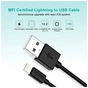 Дата кабель USB 2.0 AM to Lightning 1.2m 2.4A MFI Choetech (IP0026) - зменшене зображення 4