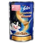 Вологий корм для кішок Purina Felix Sensations Sauces в соусі з лососем та креветками 100 г (7613036075930) - зменшене зображення 1