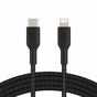 Дата кабель USB 2.0 AM to Lightning 1.0m BRAIDED black Belkin (CAA004BT1MBK) - зменшене зображення 1