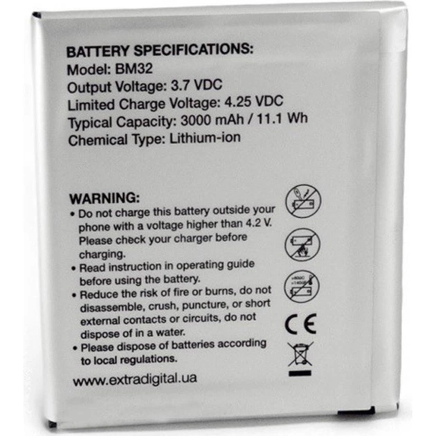 Акумуляторна батарея Extradigital Xiaomi Mi4 (BM32) 3000 mAh (BMX6446) - picture 2