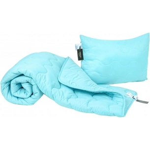 Ковдра MirSon Набір шовковий №1688 Eco Light Blue 140х205 + подушка (2200002656863) зображення 1