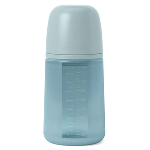 Пляшечка для годування Suavinex Colour Essence силіконова, повільний потік, 240 мл, блакитна (308071) зображення 1