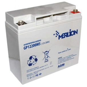 Батарея до ДБЖ Merlion 12V-20Ah PREMIUM (GP12200M5PREMIUM) зображення 1