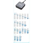 Зарядний пристрій XoKo 1xUSB-С PD100W + 1xUSB-С PD45W + 2xUSB-С PD20W + 2xUSB QC18W 220W GaN (QC-220) - зменшене зображення 4