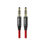 Кабель мультимедійний 3.5mm M to 3.5mm M 1.0m red-black Baseus (CAM30-B91) - зменшене зображення 1