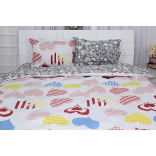 Постільна білизна MirSon Бязь 17-0532 Bright hearts 2х143х210 (2200003782257) зображення 1