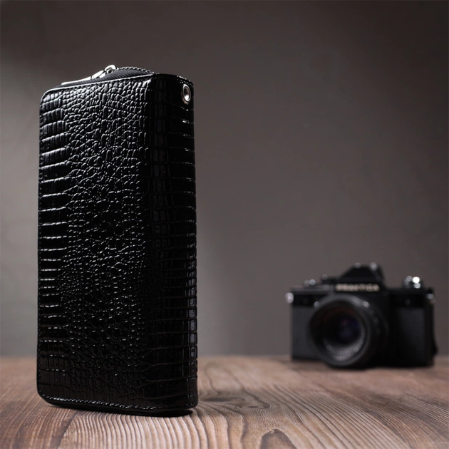 Кошелек ST Leather Из лакированной натуральной кожи Черный (22693) - изображение 11