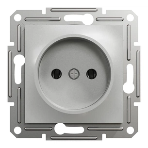 Розетка Schneider Electric ASFORA без заземлення алюм. (EPH3000161) изображение 1