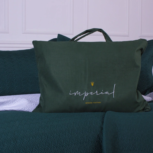 Покривало MirSon набір Imperial Green Line покривало 240х260 см + наволочки 50х70 см х 2 шт (2200007177998) - зображення 8