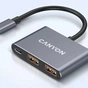 Концентратор Canyon hub DS-3 3in1 USB-C Dark Grey (CNS-TDS3) - уменьшенное изображение 8