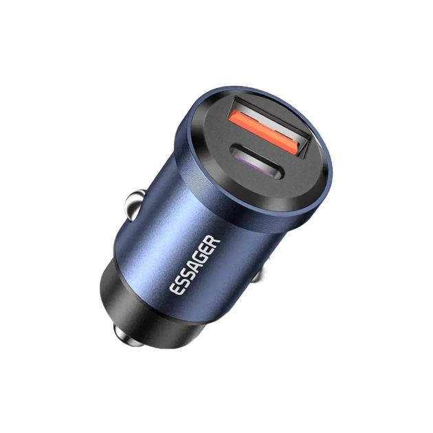 Зарядное устройство Essager 1xUSB-C 45W + 1xUSB blue (ECCAC45-TL03-Z) - изображение 1