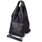 Сумка Grande Pelle Шопер 2 в 1 з натуральної шкіри Чорна (22881) - зменшене зображення 5