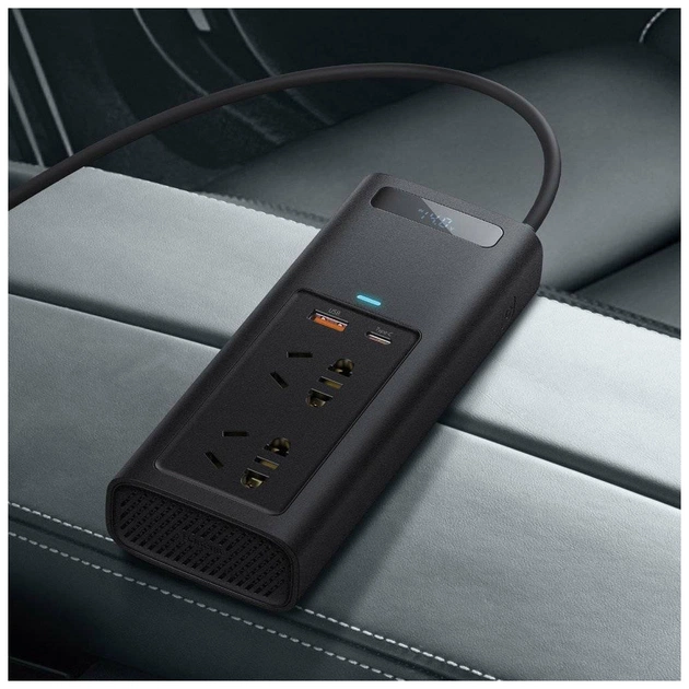 Автомобільний інвертор 12V/220V 150W In-car Inverter, USB, Type-C, 0.4m Baseus (CRNBQ-A01) - зображення 9
