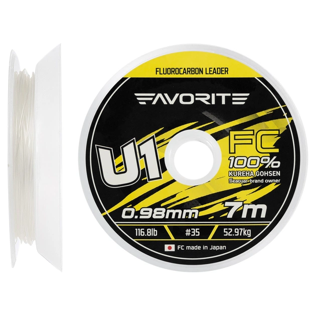 Флюорокарбон Favorite U1 FC 7m 35/0.98mm 116.8lb/52.97kg (1693.11.98) - изображение 1
