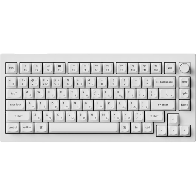 Клавіатура Keychron V1 Ultra Keychron Red Switch RGB UA White (V1U-F1-UA) - зображення 1