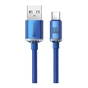 Дата кабель USB AM to USB-C 2.0m 6A 100W blue Baseus (CAJY000503) - уменьшенное изображение 2