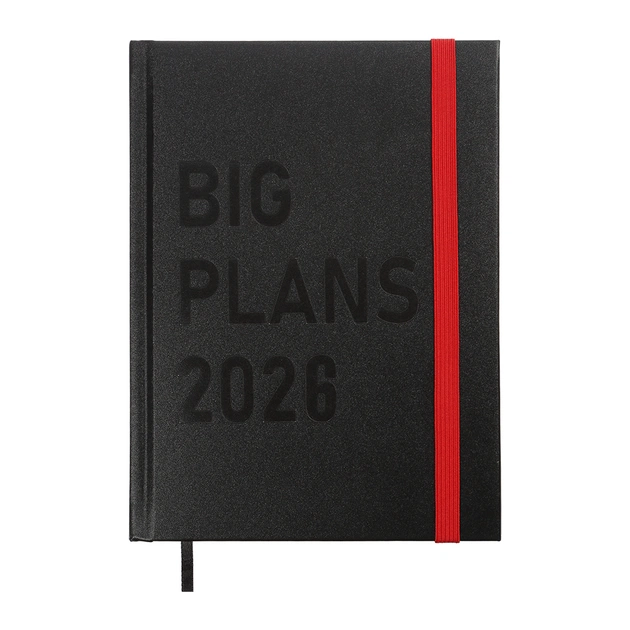Тижневик Buromax датований 2026 PLANS, А5 чорний (BM.21122-01) - зображення 1