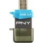 USB флеш накопичувач PNY flash 16GB Duo-Link OU3 USB 3.0/microUSB (FDI16GOTGOU3G-EF) - уменьшенное изображение 4
