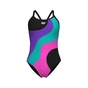 Купальник Arena Multi Slices Swimsuit Lightdro 008094-598 чорний, бузковий, бірюзовий, рожевий 44 (3468337399704) - уменьшенное изображение 3