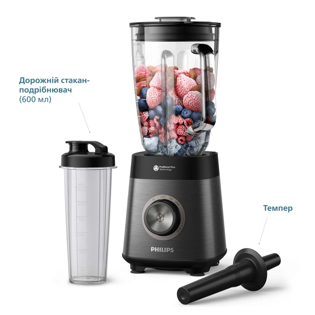 Блендер Philips стаціонарний Series 5000, 1200Вт, чаша-2000мл, скло, склянка в ко (HR3041/00) - picture 11