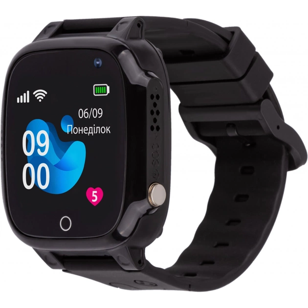 Смарт-годинник Amigo GO008 MILKY GPS WIFI Black (873291) - зображення 1
