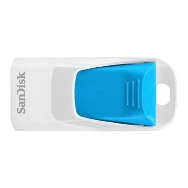 USB флеш накопичувач SanDisk 8Gb Cruzer Edge White-Blue (SDCZ51W-008G-B35B) - изображение 1