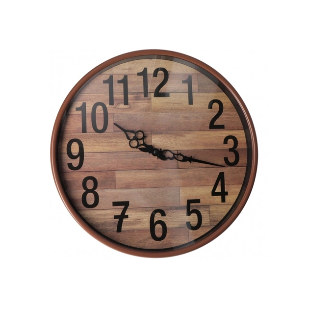 Настінний годинник Optima Antique пластиковий, колір дерева (O52108) - изображение 1
