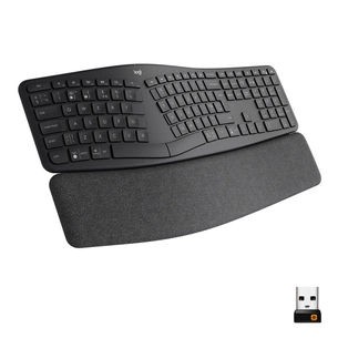 Клавіатура Logitech ERGO K860 Bluetooth/Wireless UA Black (920-010108) зображення 1