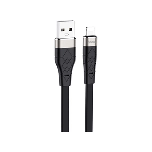 Дата кабель USB 2.0 AM to Lightning 1.0m 2.4A silicone X53 black HOCO (6931474738059) зображення 1