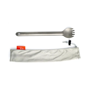 Ложка-виделка туристична TiTo Titanium з довгою ручкою з мішечком (SPKH-GRkit) зображення 1