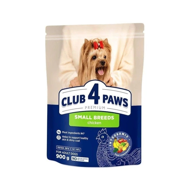 Сухий корм для собак Club 4 Paws Premium для малих порід з куркою 900 г (4820269141032) - зображення 1
