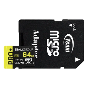 Карта пам'яті Team 64GB microSDXC class 10 UHS-I U3 V30 A2 Pro+ (TPPMSDX64GIA2V3003) зображення 1