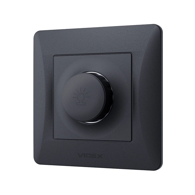 Світлорегулятор Videx BINERA 600Вт чорний граф (VF-BNDM600-BG) - зображення 2