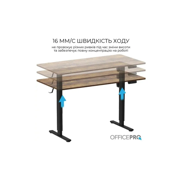 Комп'ютерний стіл OfficePro ODE1670DW Dark Wood/Black (ODE1670DW) - picture 8