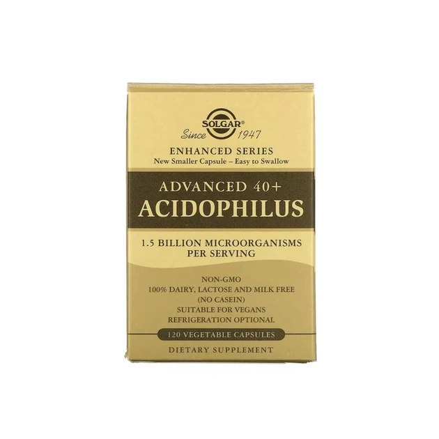 Пробіотики Solgar Пробіотики, Advanced 40+ Acidophilus, 120 капсул (SOL-00029) - зображення 2