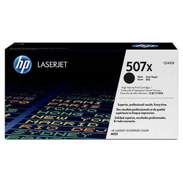 Картридж HP CLJ 507X blackXL, для Enterprise 500 ColorM551 (CE400X) - зображення 1