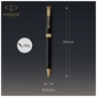 Ручка кулькова Parker SONNET 17 UKRAINE Matte Black Lacquer GT BP Трезубец (84832_T001y) - зменшене зображення 4