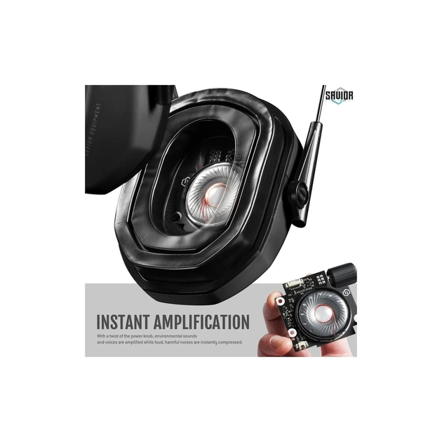 Тактичні навушники Savior Apollo Black (EM-APPOLO-BLACK) - picture 3